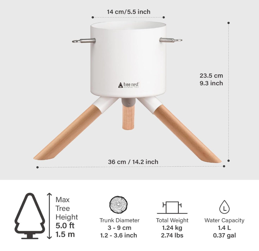 Modern Tabletop Christmas Tree Holder White