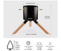 Modern Tabletop Christmas Tree Holder Black