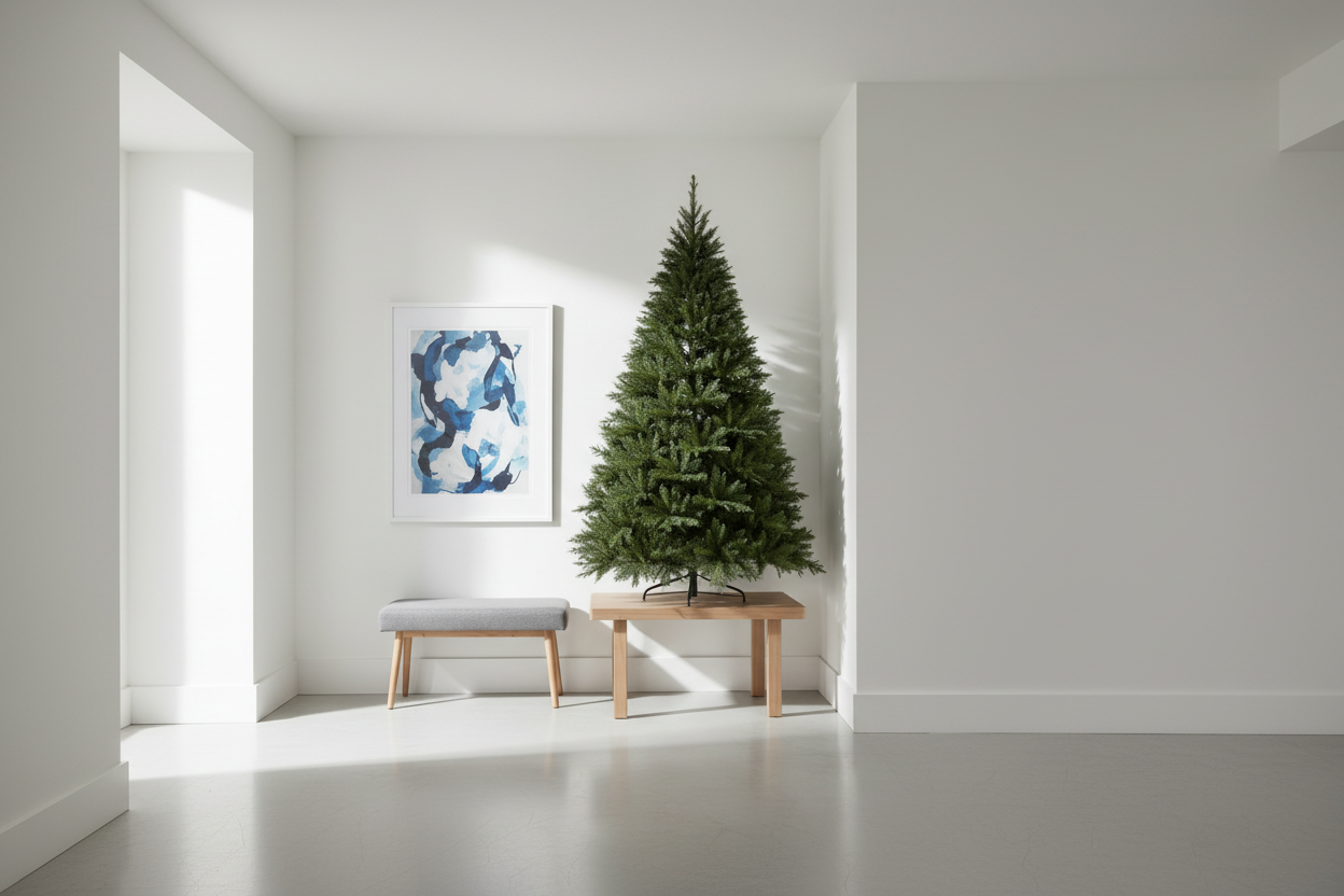 Entryway with Christmas Tree – Wider View